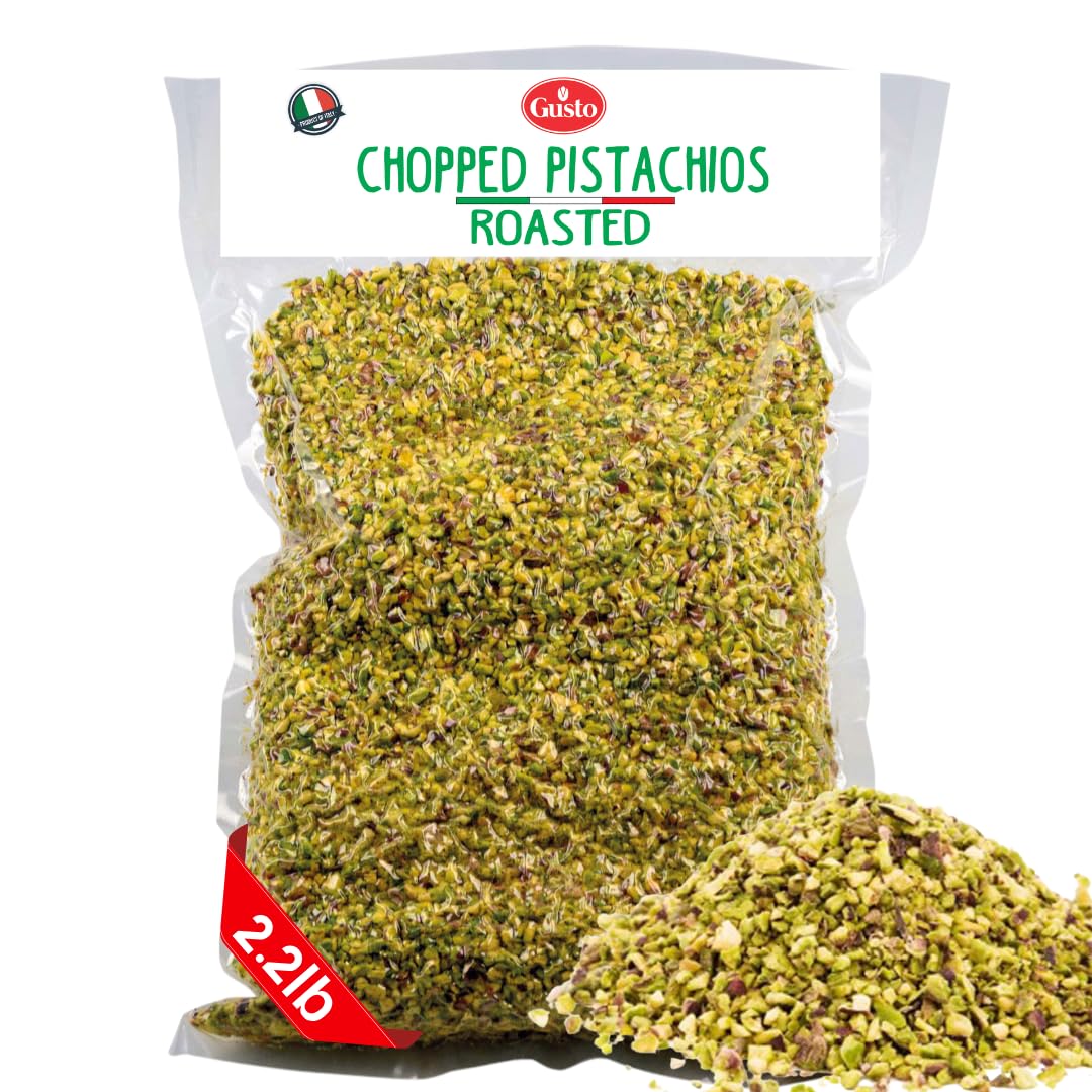 Gusto Etna Sicilian Roasted Chopped Pistachios – 1 kg (2.2 lb) Bulk