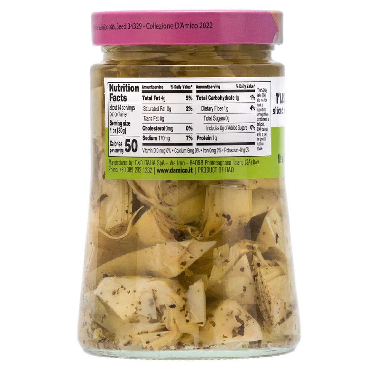 Fratelli D'Amico, Rustic Artichokes Sliced in oil, 24.7oz (700g)