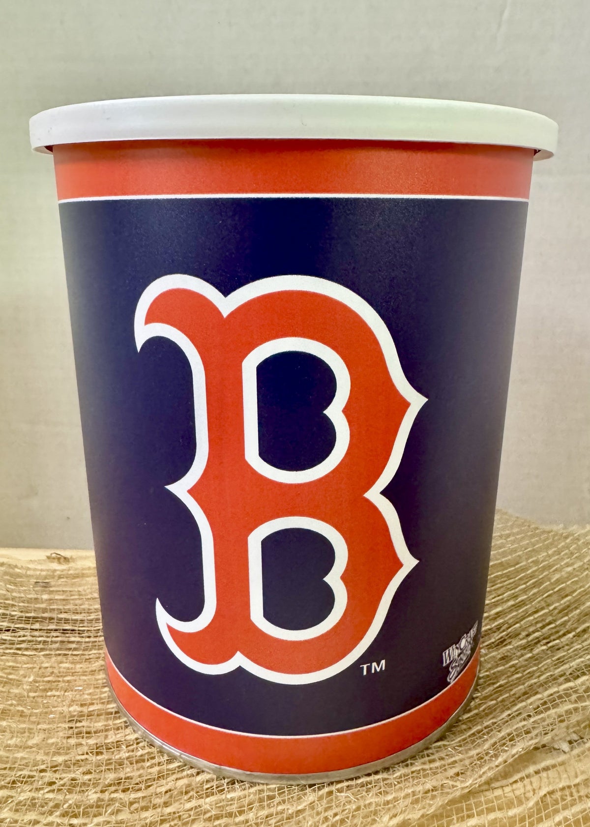 Boston Red Sox Gift Tin Basket - Savory or Sweet Snacks - Made in USA