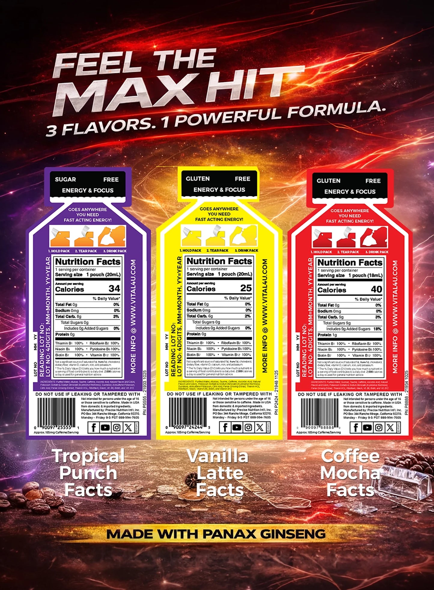 Screamin Energy Sample Pack - 6 Pouches
