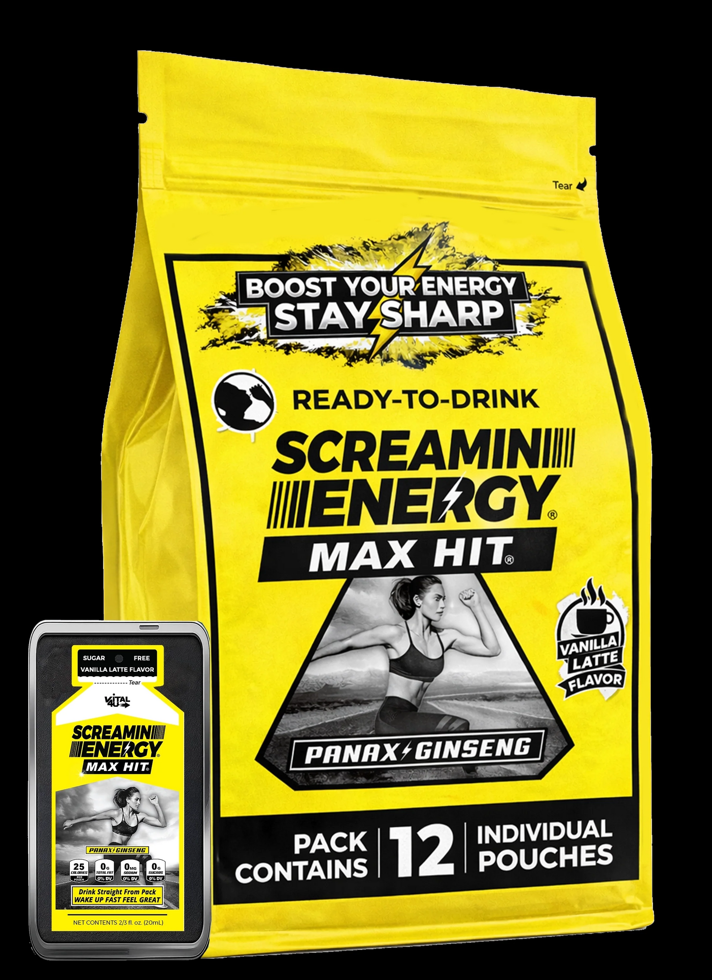 Screamin Energy Vanilla Latte Sugar Free