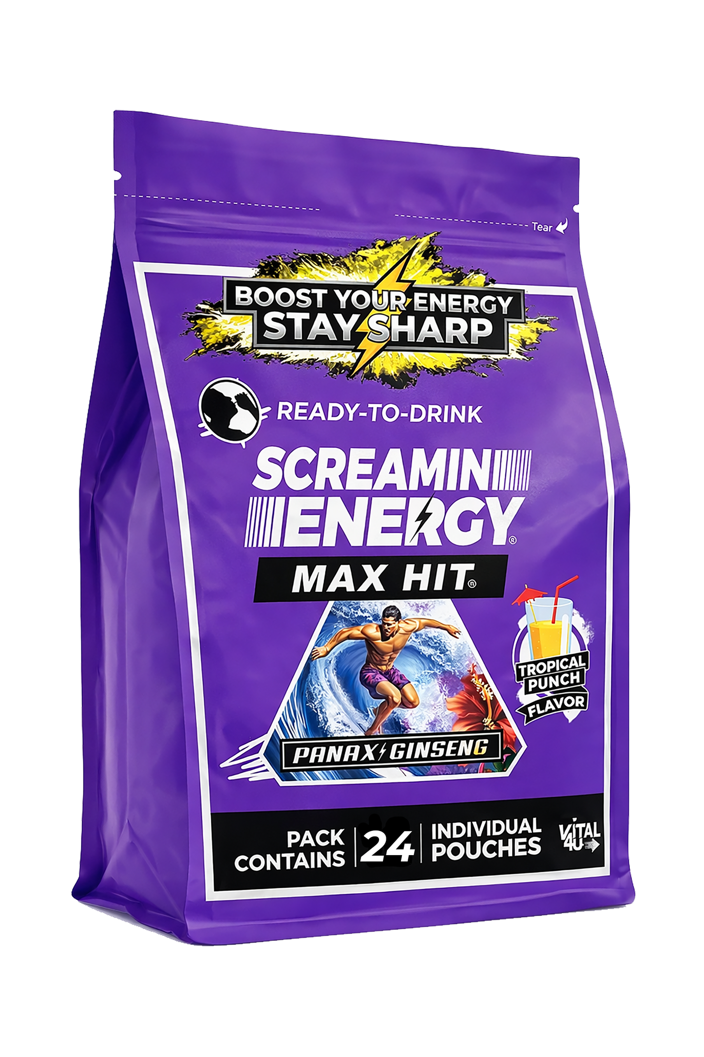 Screamin Energy Tropical Punch Sugar Free