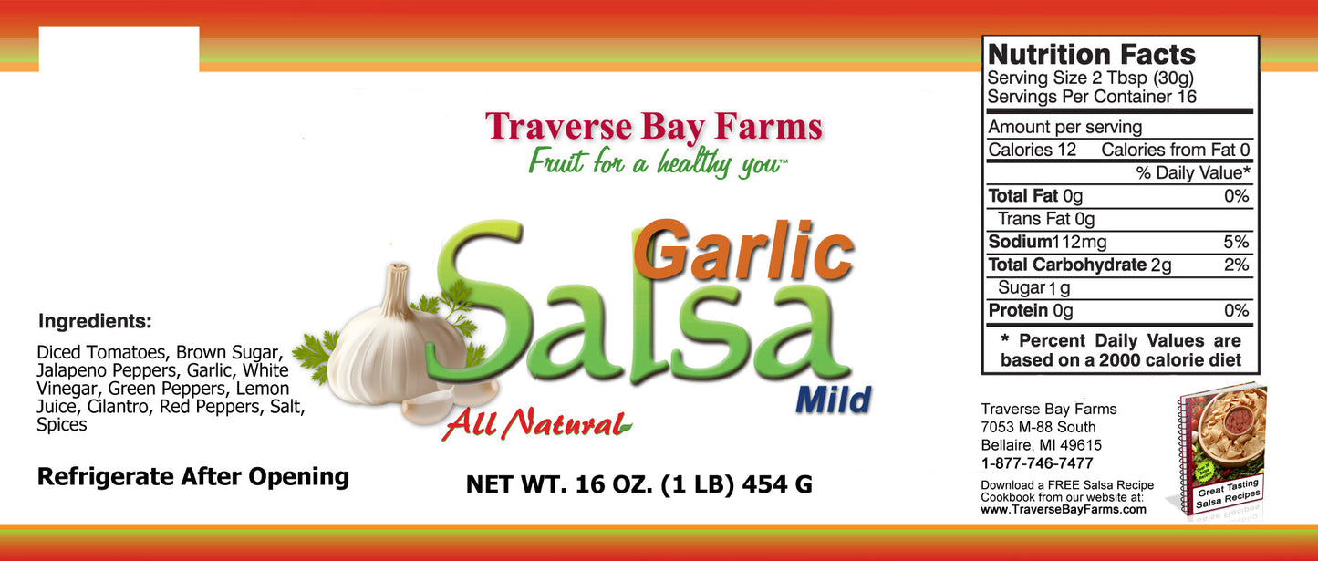 Garlic Salsa - Mild, 16 oz