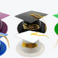 3.5" GRADUATION CAP CAKE TOPPER 24 ct *7 colors Available*
