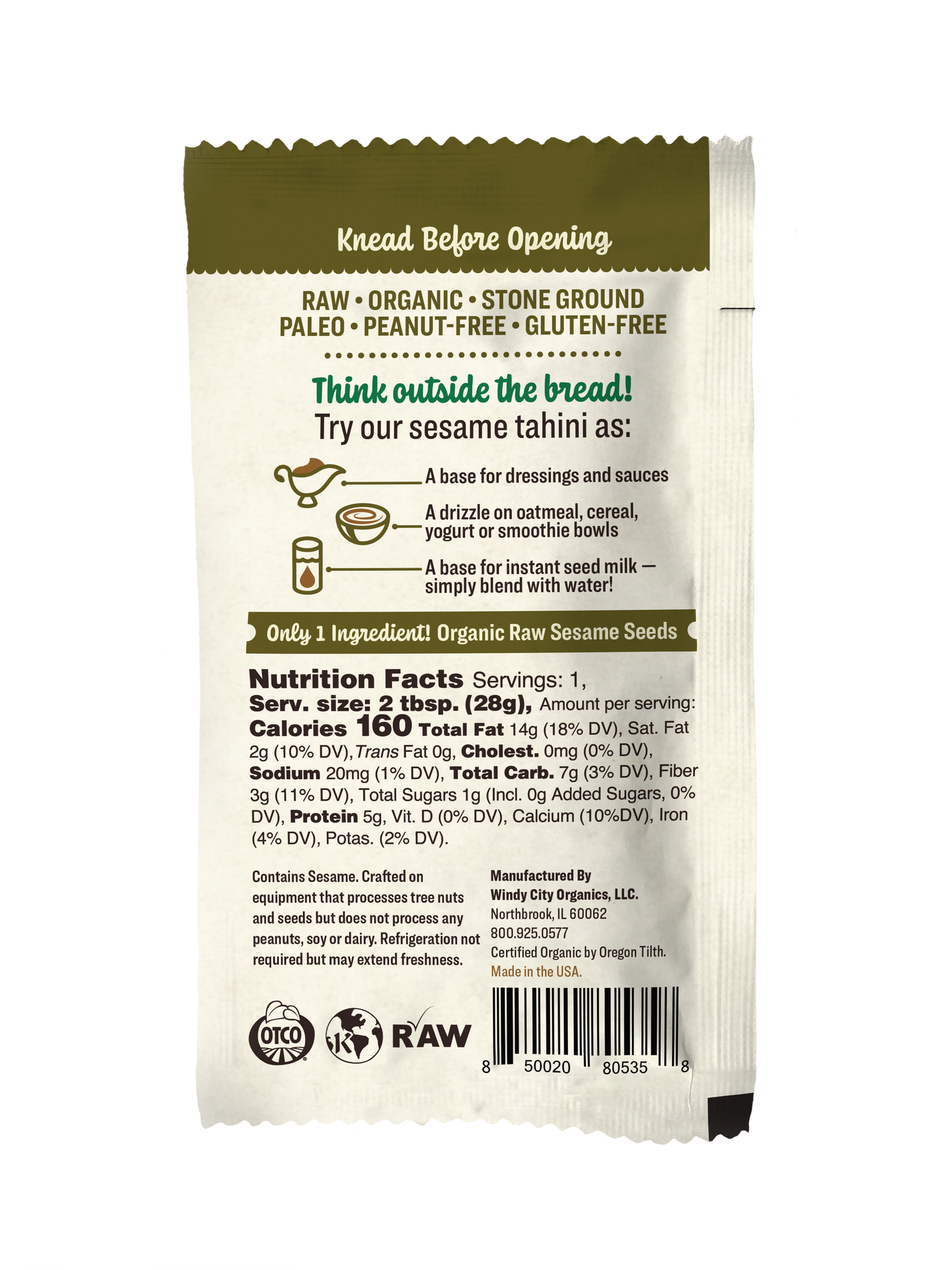 Sesame Seed (Tahini) Butter