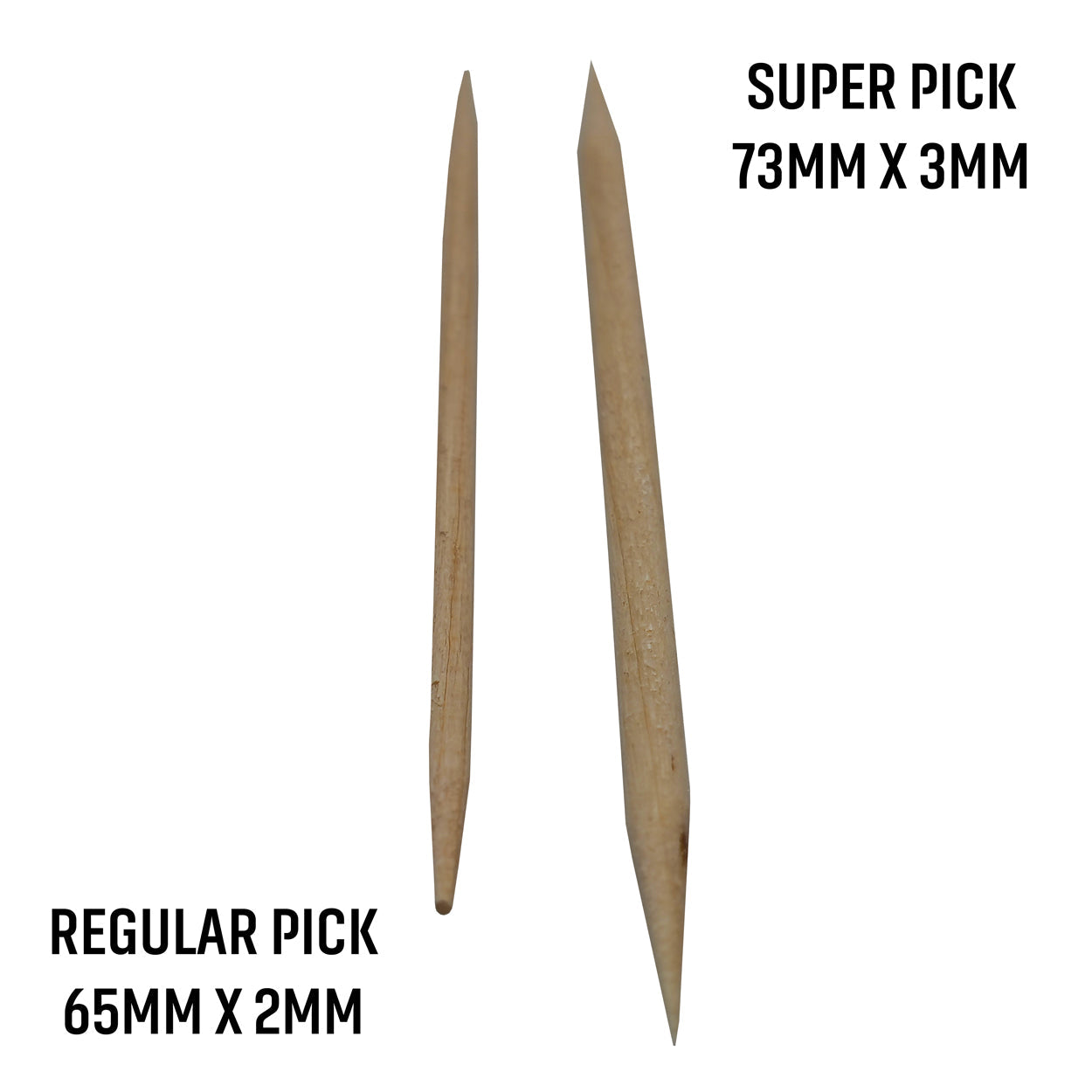 1600 Qty Oversized Double Point DP2 Birchwood Toothpicks - Exclusive Premium Quality | BiteMyWood