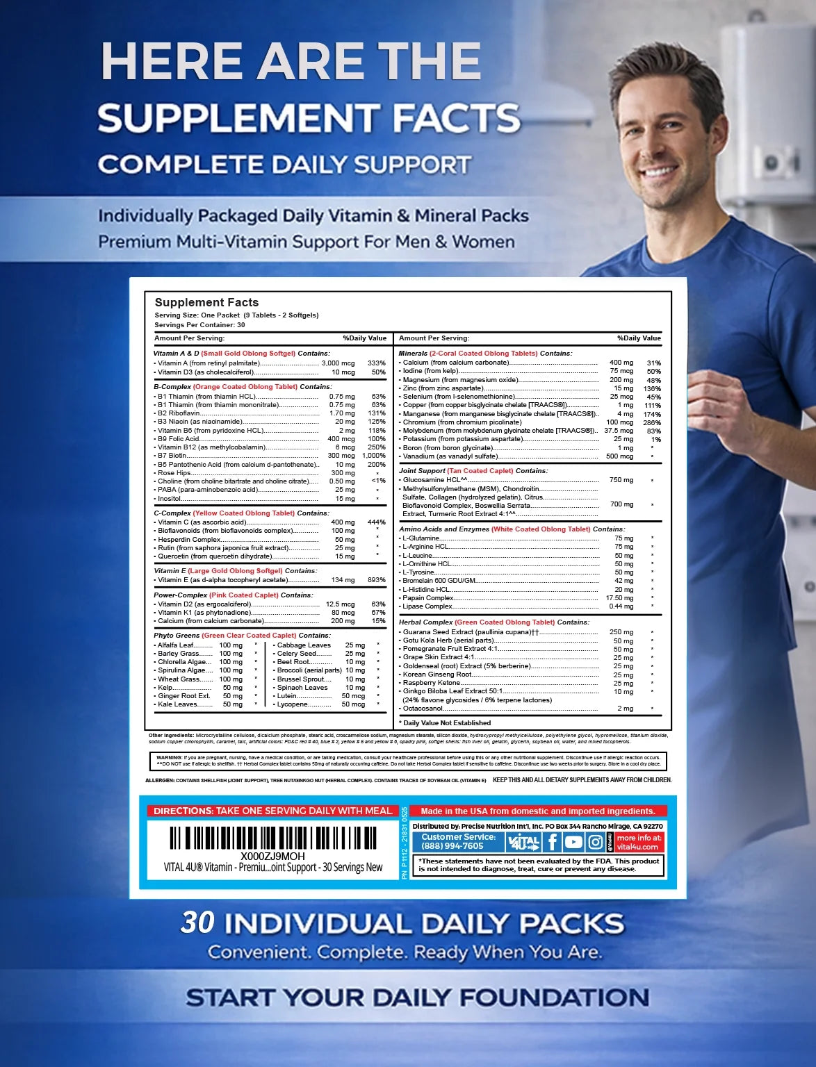 Vital 4U Premium 30-Day Multivitamin