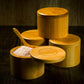 Bamboo Salt Container filled with Pink Himalayan Salt