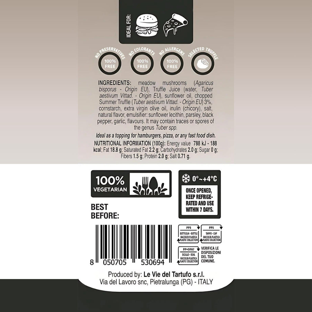 GL Truffle Gourmet, Truffle Sauce with Meadow Mushrooms and Truffle Juice, 33.2 oz (940 g)