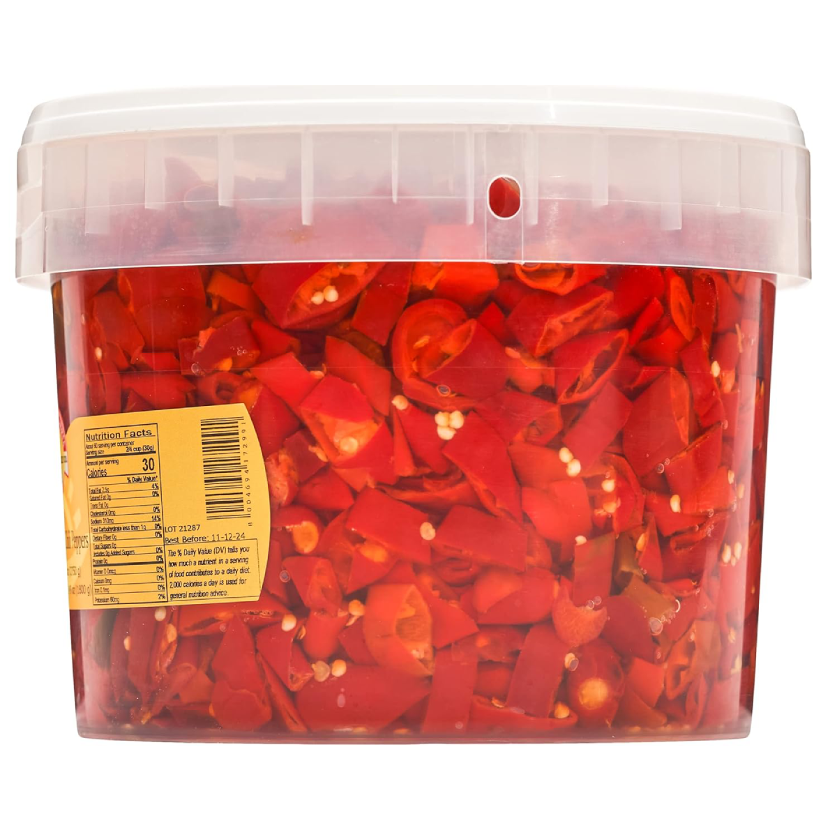 TuttoCalabria Sliced Calabrian Chili Peppers – Foodservice Tub – 98 oz
