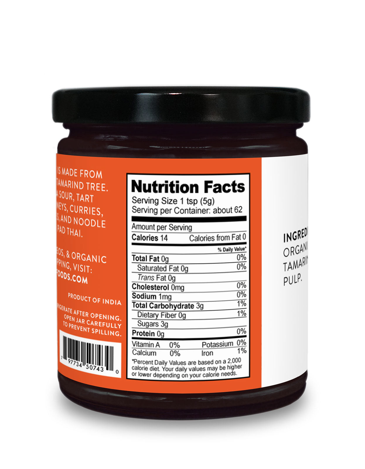 Tamarind Paste, Certified Organic - 11 oz