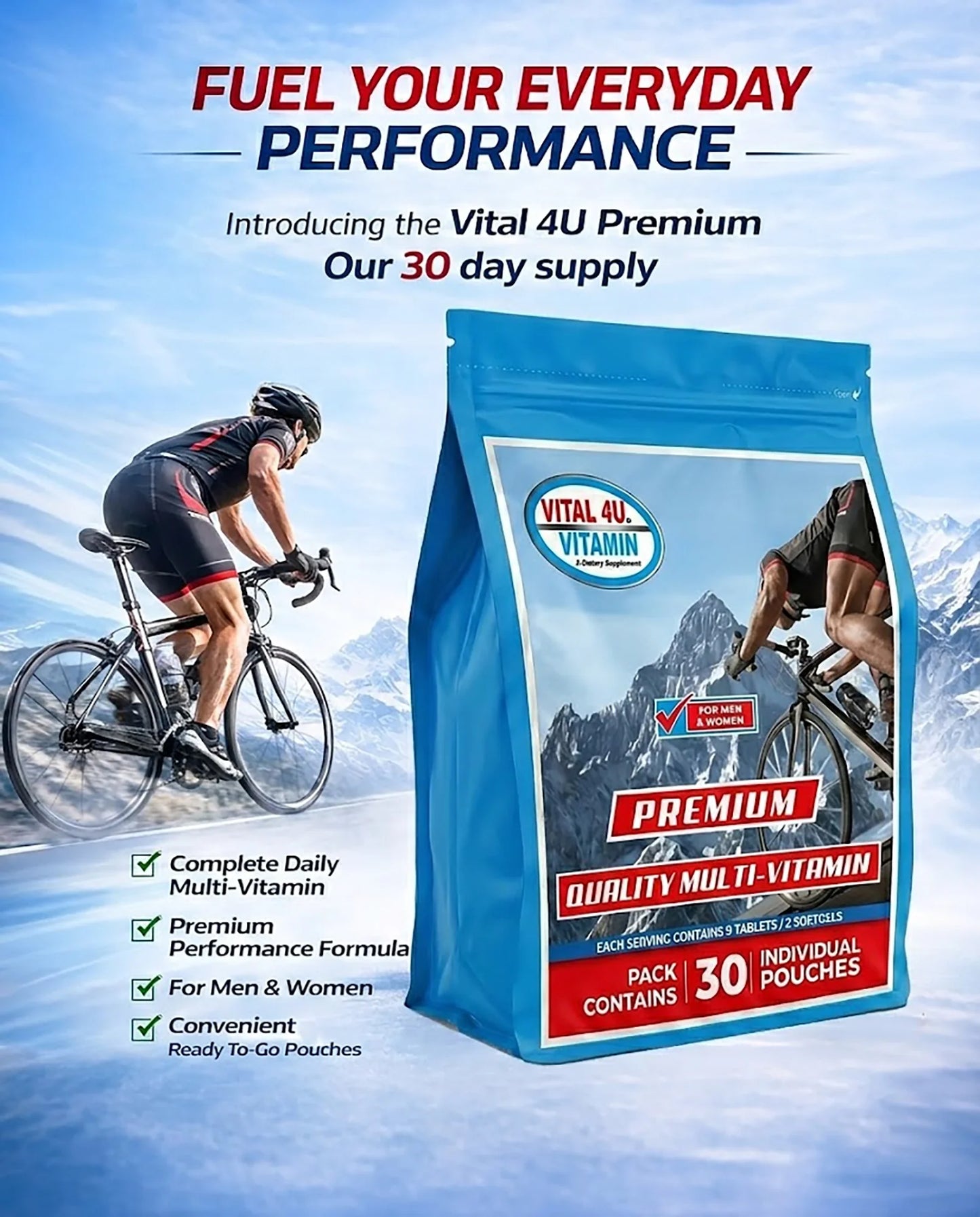 Vital 4U Premium 30-Day Multivitamin