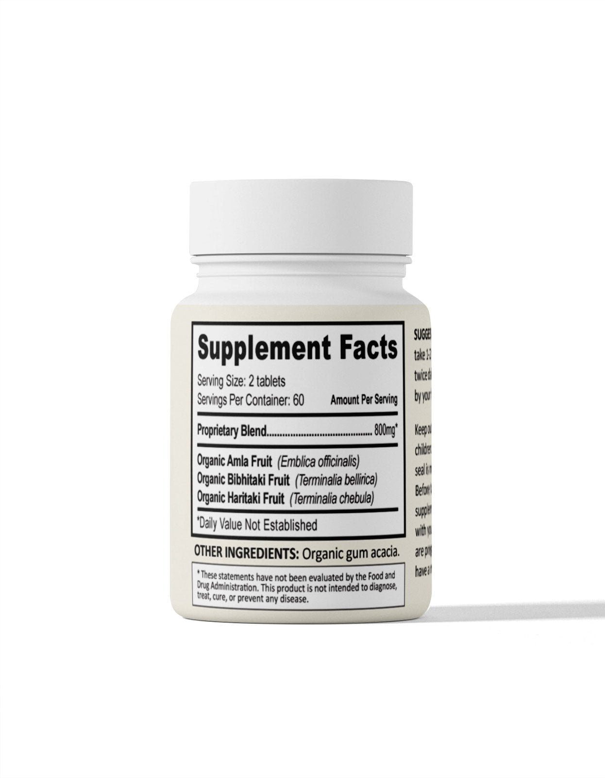 Organic Triphala Tablets (120 ct)