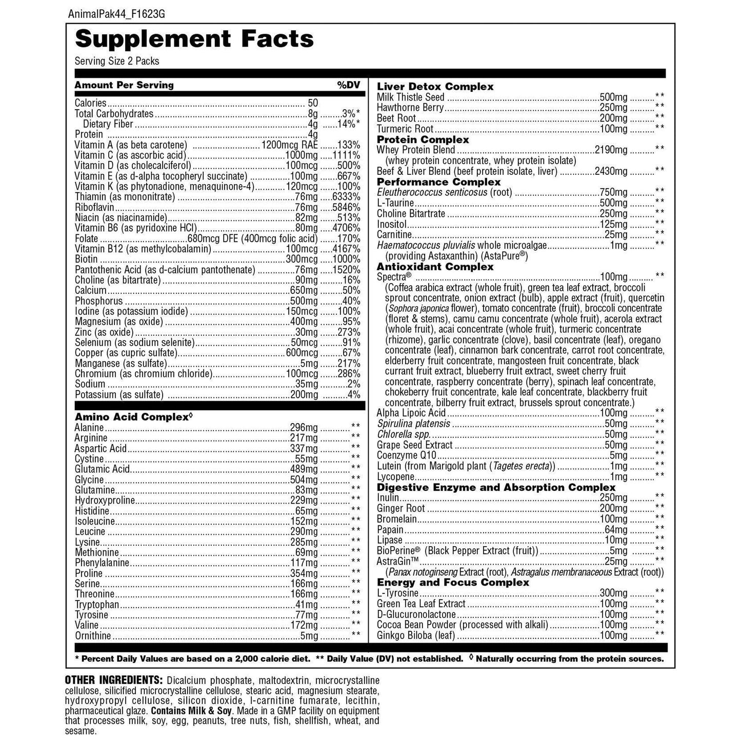 Universal Nutrition Animal Pak - 44 Packs