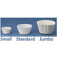 White Fluted Baking Cups - Jumbo Size, 2 1/4" x 1 7/8"