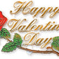 4" Happy Valentine's Day Rode Plaque - 3 or 24 pcs