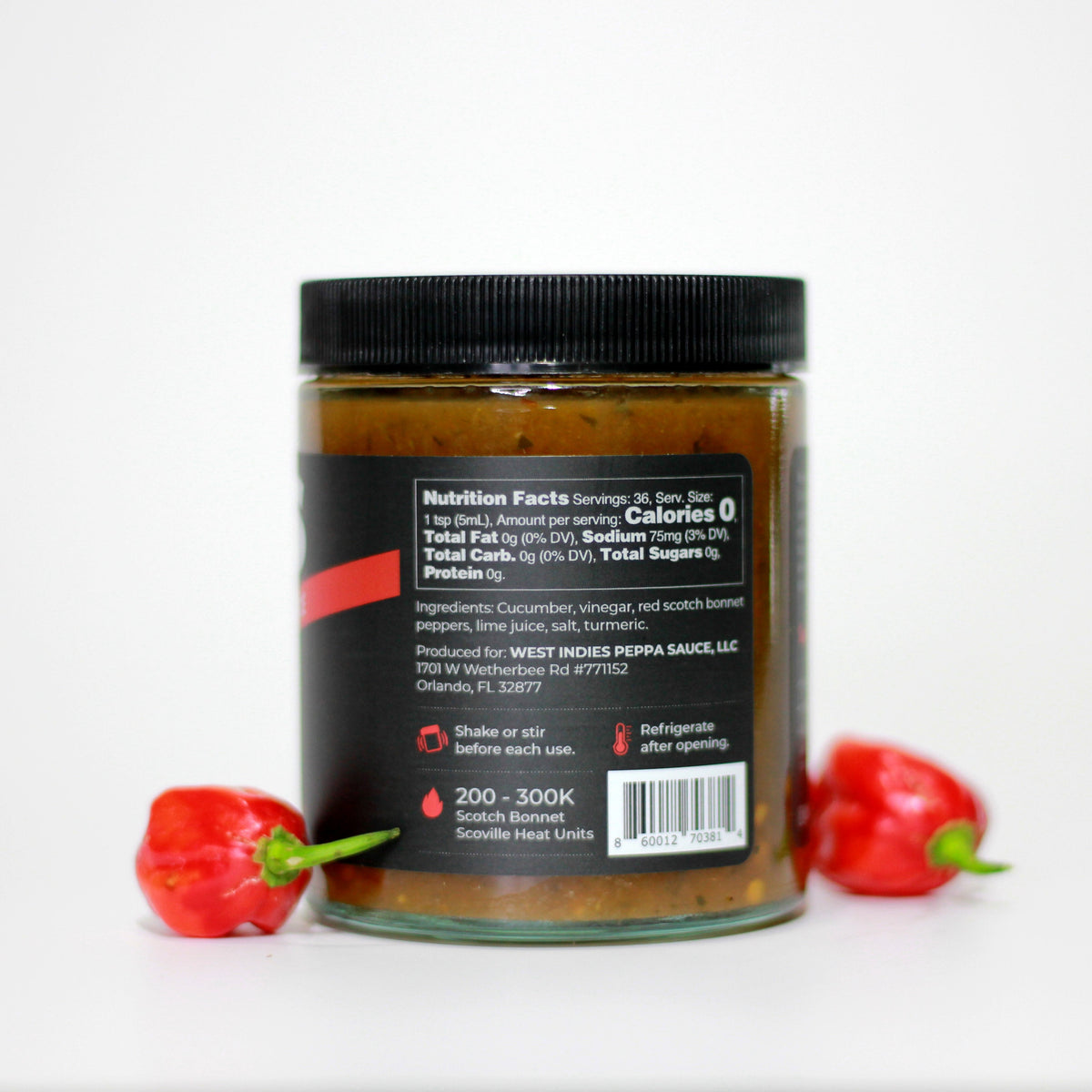 WIPS Red Scotch Bonnet, Citrusy Pepper Sauce (6 fl oz)