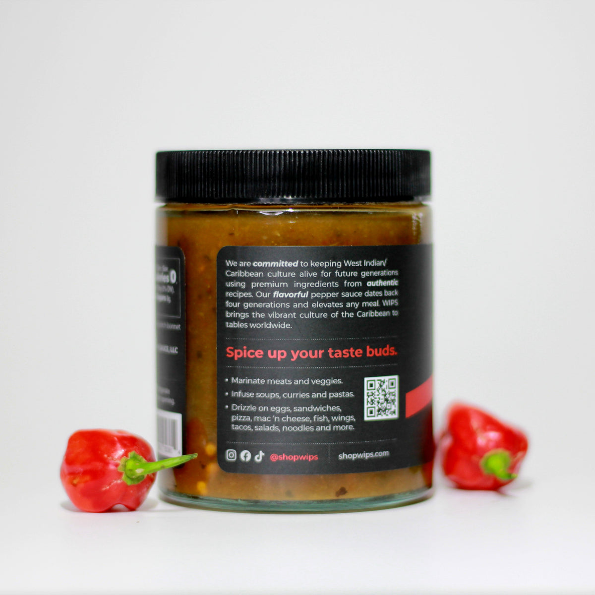 WIPS Red Scotch Bonnet, Citrusy Pepper Sauce (6 fl oz)