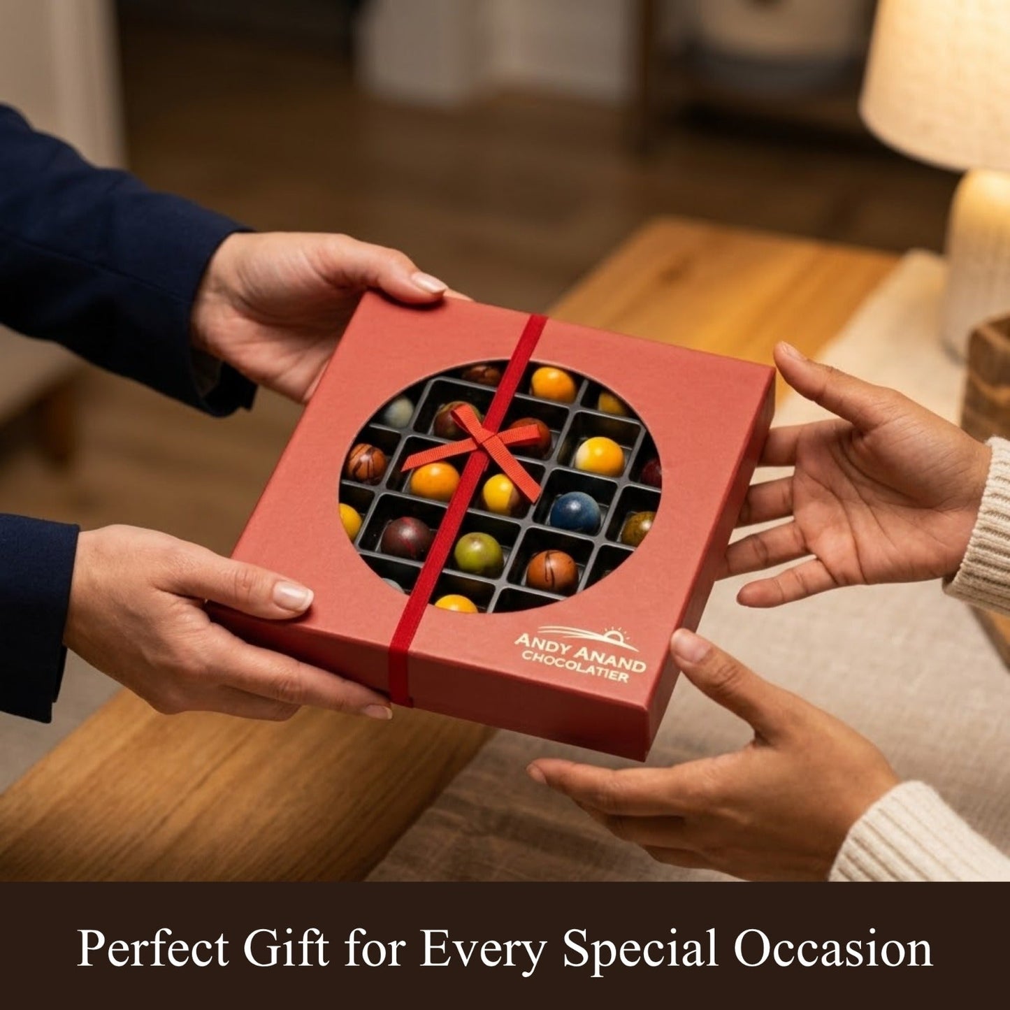 Andy Anand Sugar-Free Monet Chocolate Truffles & Pralines, 25 pc – 60% Cacao, Keto & Diabetic-Friendly, Luxury Birthday & Holiday Gift Box
