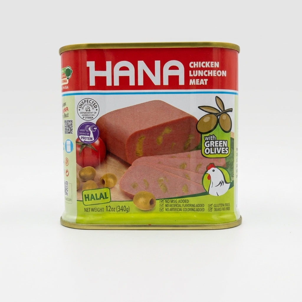 HANA Chicken Luncheon Meat with Green Olives 12oz - Halal