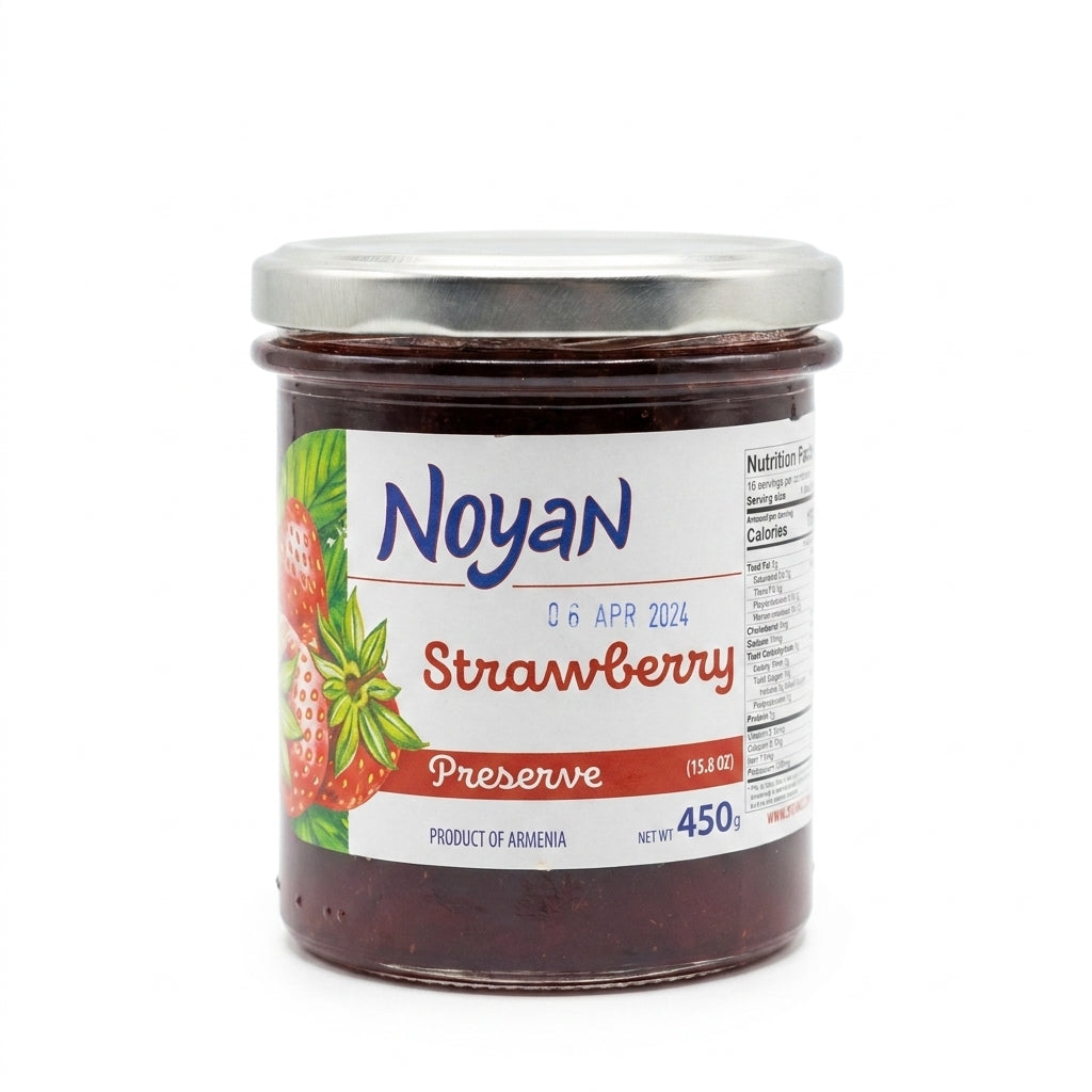 Noyan Strawberry Preserve 450g - Armenian Fruit Spread