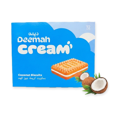 Deemah Cream Coconut Biscuits box of 12