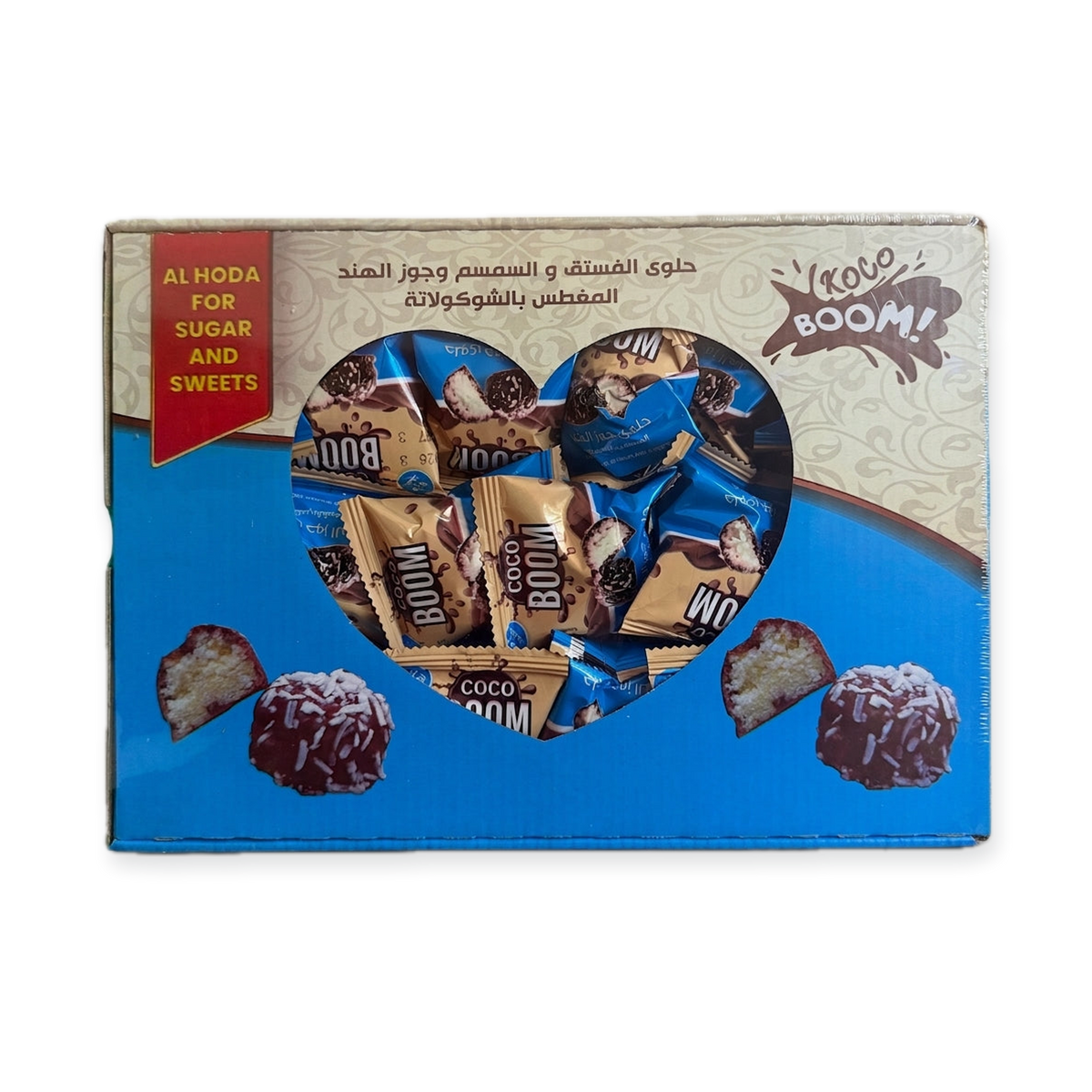 Al Hoda Coco Boom Chocolate Covered Coconut Sweets Gift Box - Assorted