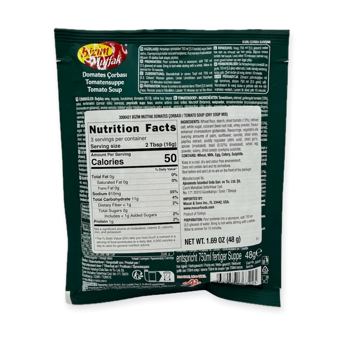 Domates Çorbası Tomato Soup (50g)