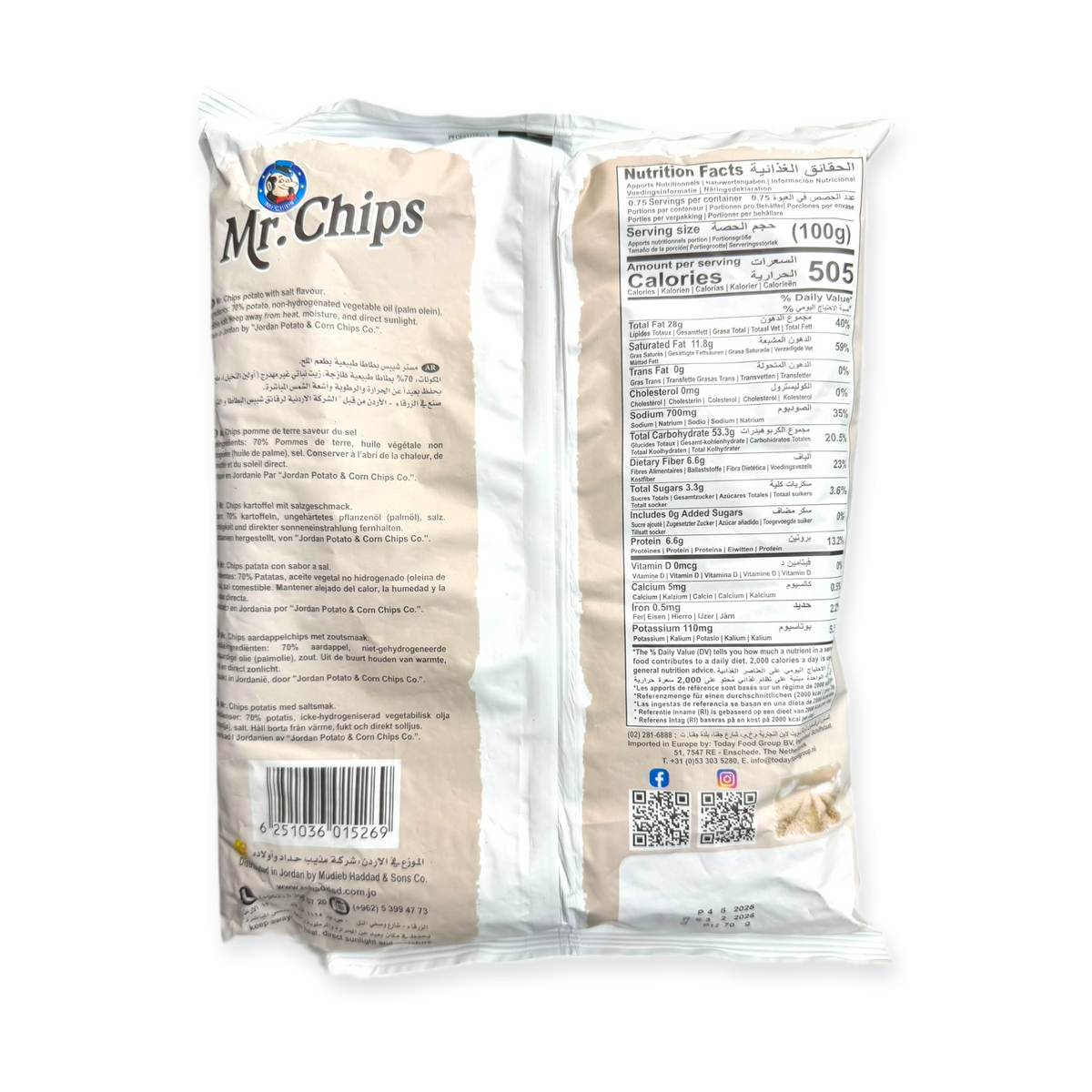 Mr.Chips 70g Salted Potato Chips – Crunchy Snack