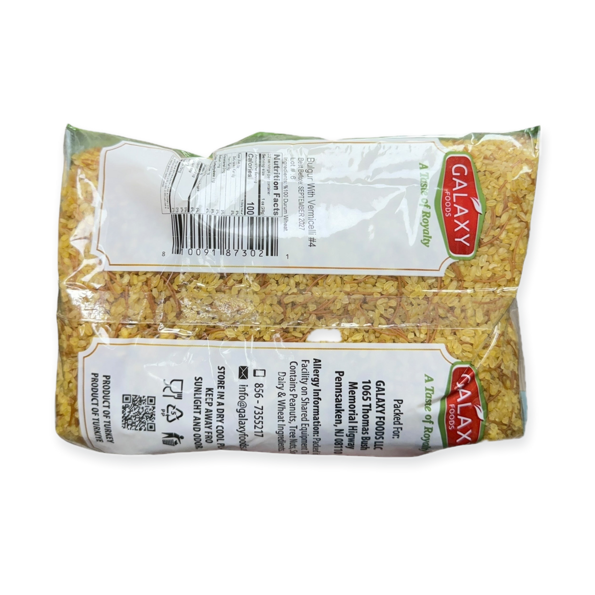 Bulgur with Vermicelli 2 lb – Vegetarian, Made in Turkey