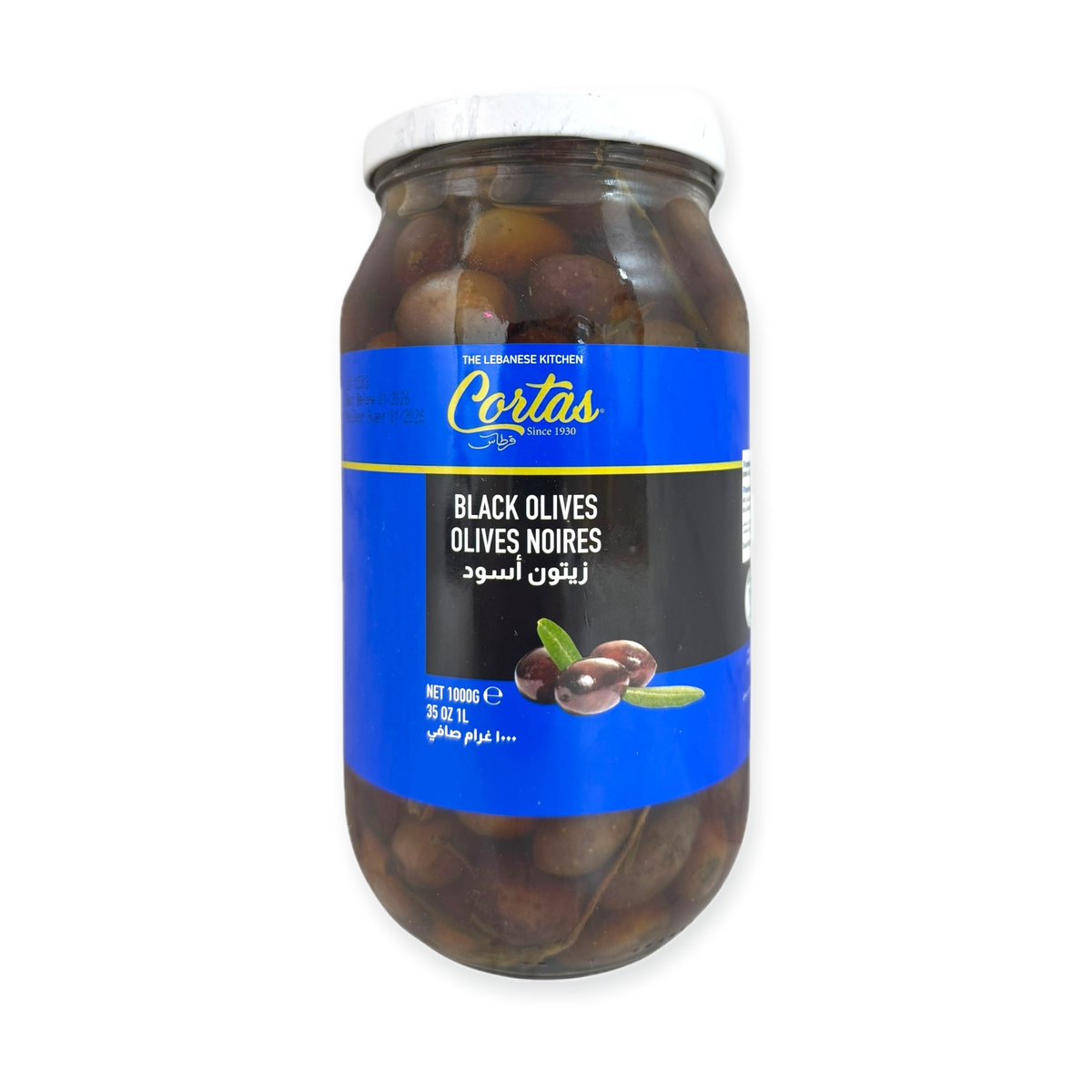 Cortas Whole Black Olives 400g Jar
