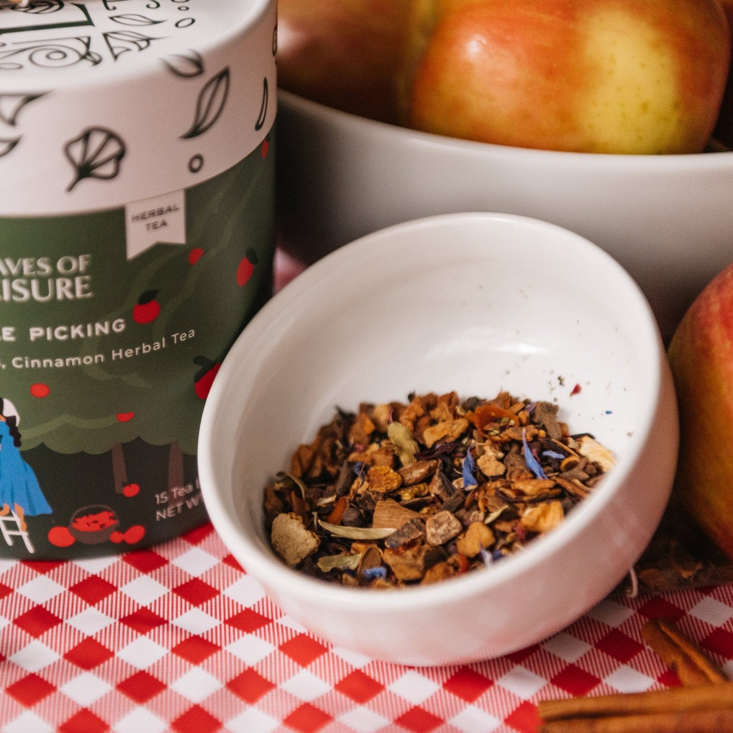 Apple Picking Herbal Tea | apple, cinnamon, and hibiscus