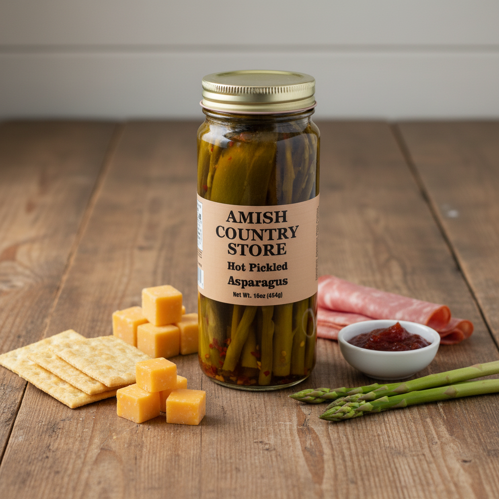 Hot Pickled Asparagus | Spicy Country Pantry Favorite | 16 oz.