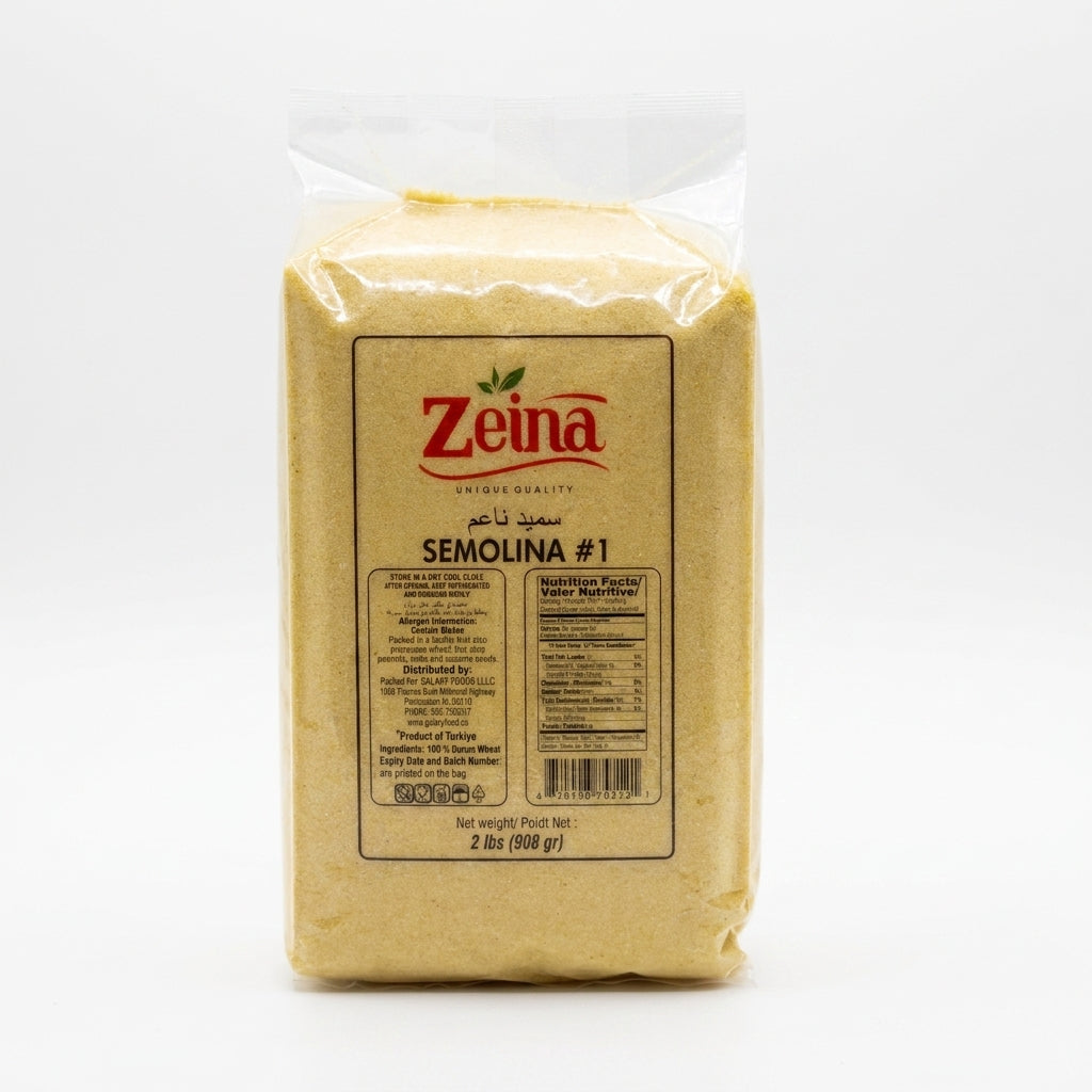 Zeina Semolina #1 2 lbs (908g) - Premium Turkish Durum Wheat