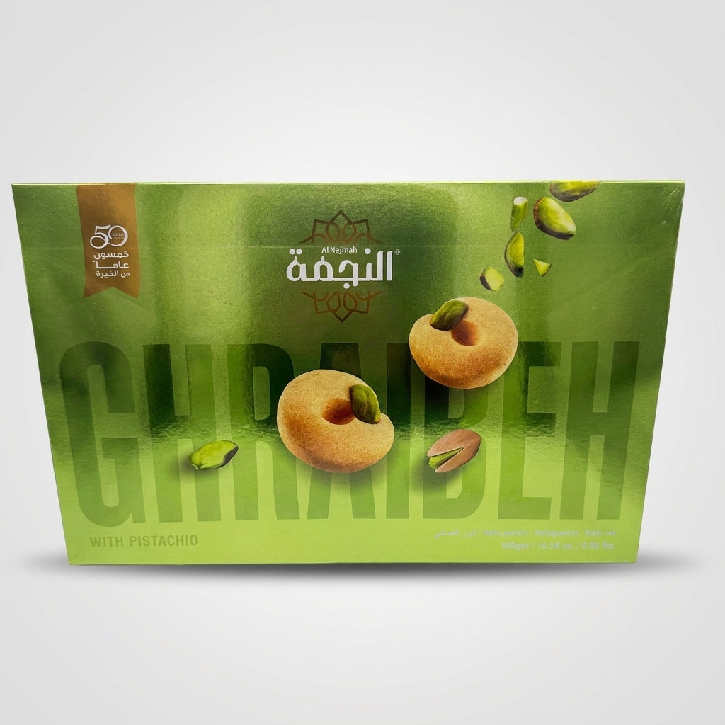 Al Najmah Ghraibeh with Pistachio 300g - Premium Syrian Butter Cookies