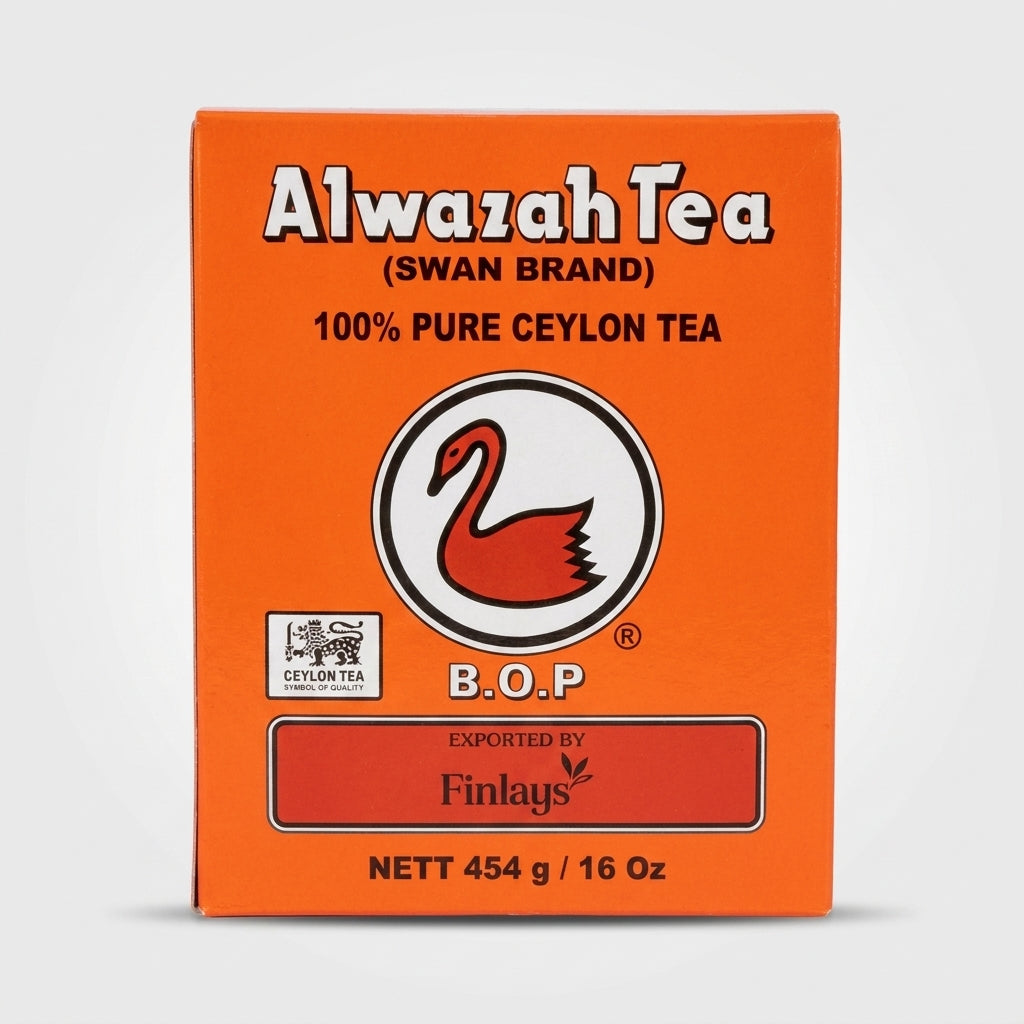 Alwazah Tea Swan Brand 454g - 100% Pure Ceylon Tea B.O.P