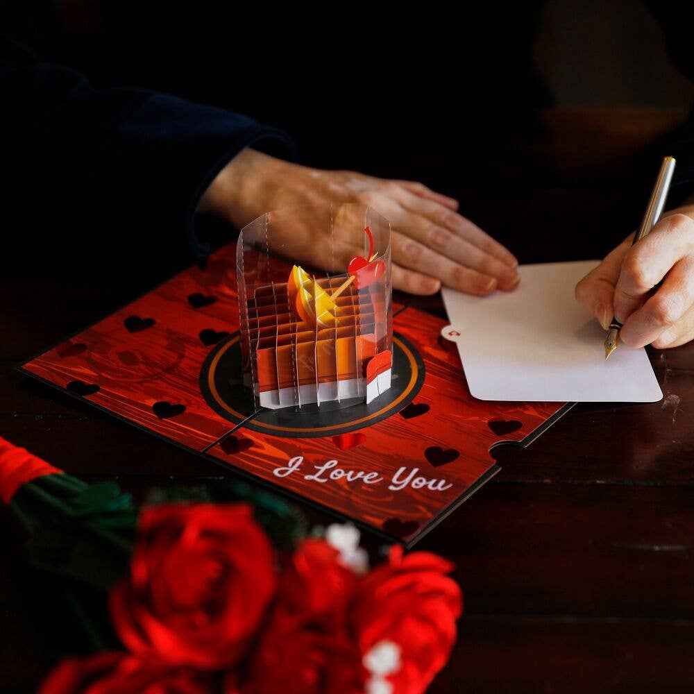 Old Fashioned Love 5''x7'' Card, Pop-Up Cards, Vinatge