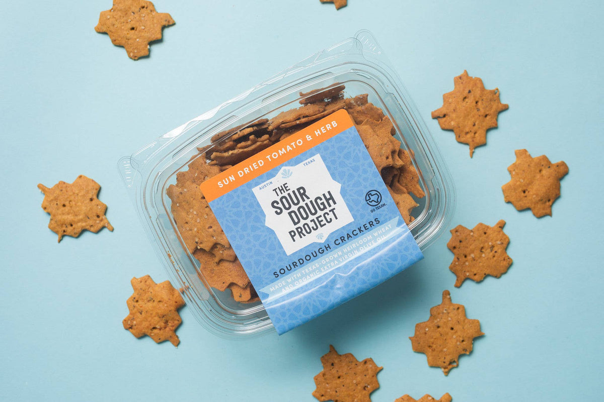 Sun Dried Tomato & Herbs Sourdough Crackers