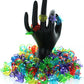 Plastic Glitter Rings, Assorted Colors and Designs- 144 Count