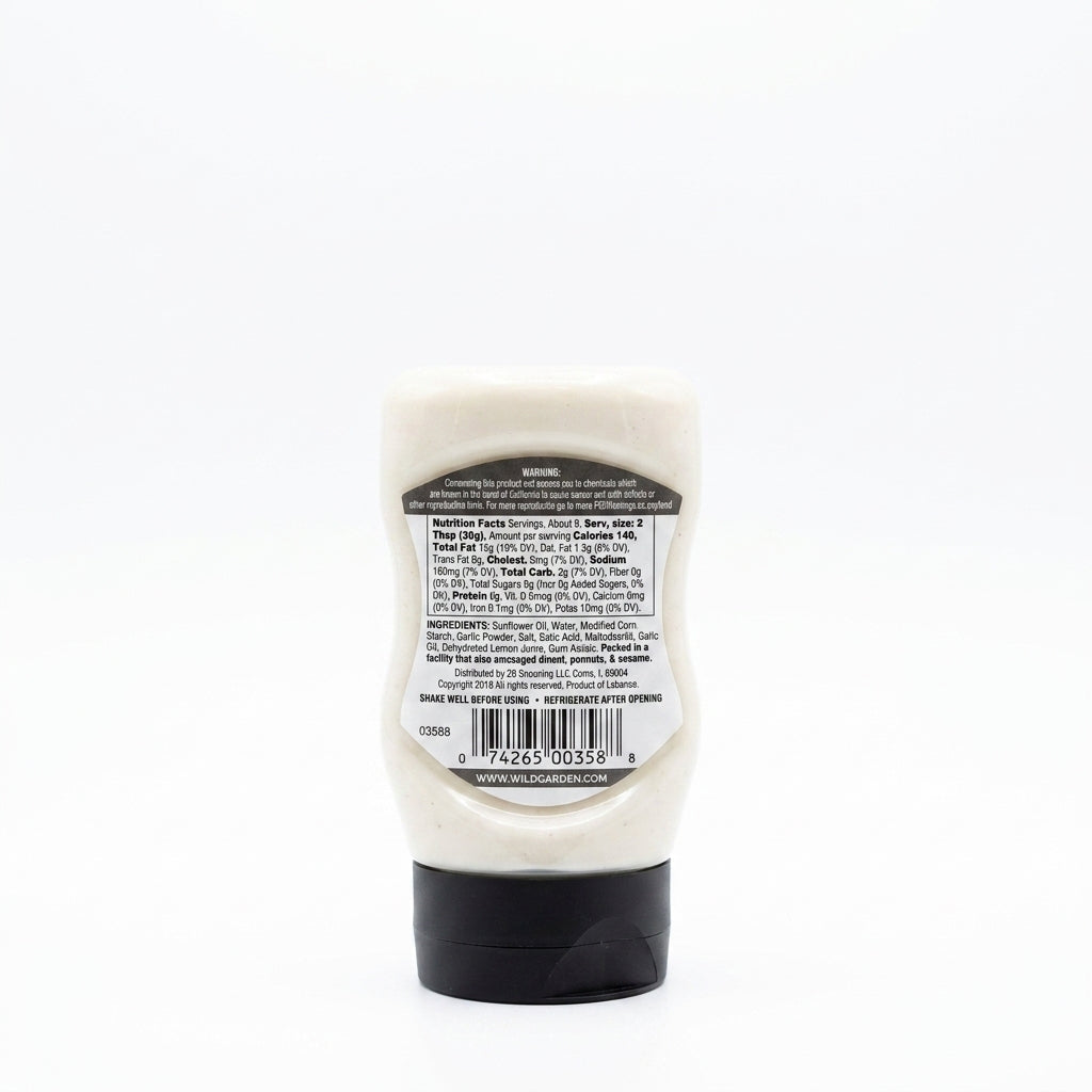 Wild Garden Toum Spread & Sauce 9.3 oz - Garlic Aioli
