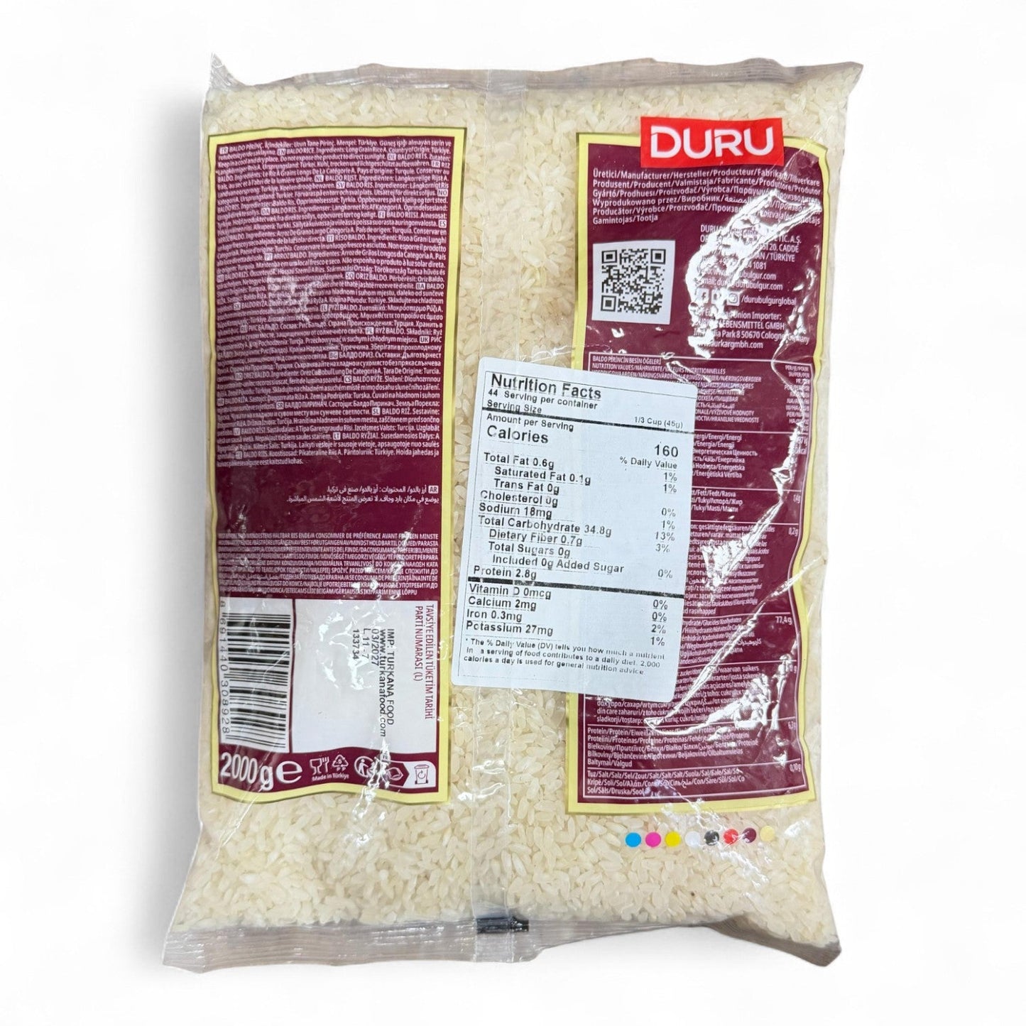 Duru Baldo Rice 2KG – Premium Short Grain Rice