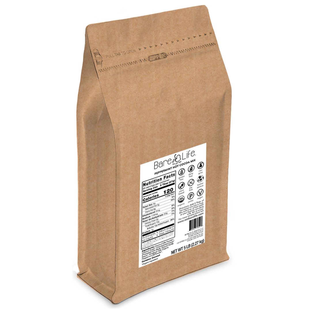 Organic, Dairy Free Peppermint Hot Cocoa Mix | 5lb Bulk Bag