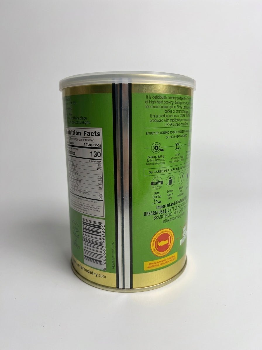 Urfarm Ancient Urfa Sheep Ghee 2 lb - 100% Pure Grass-Fed