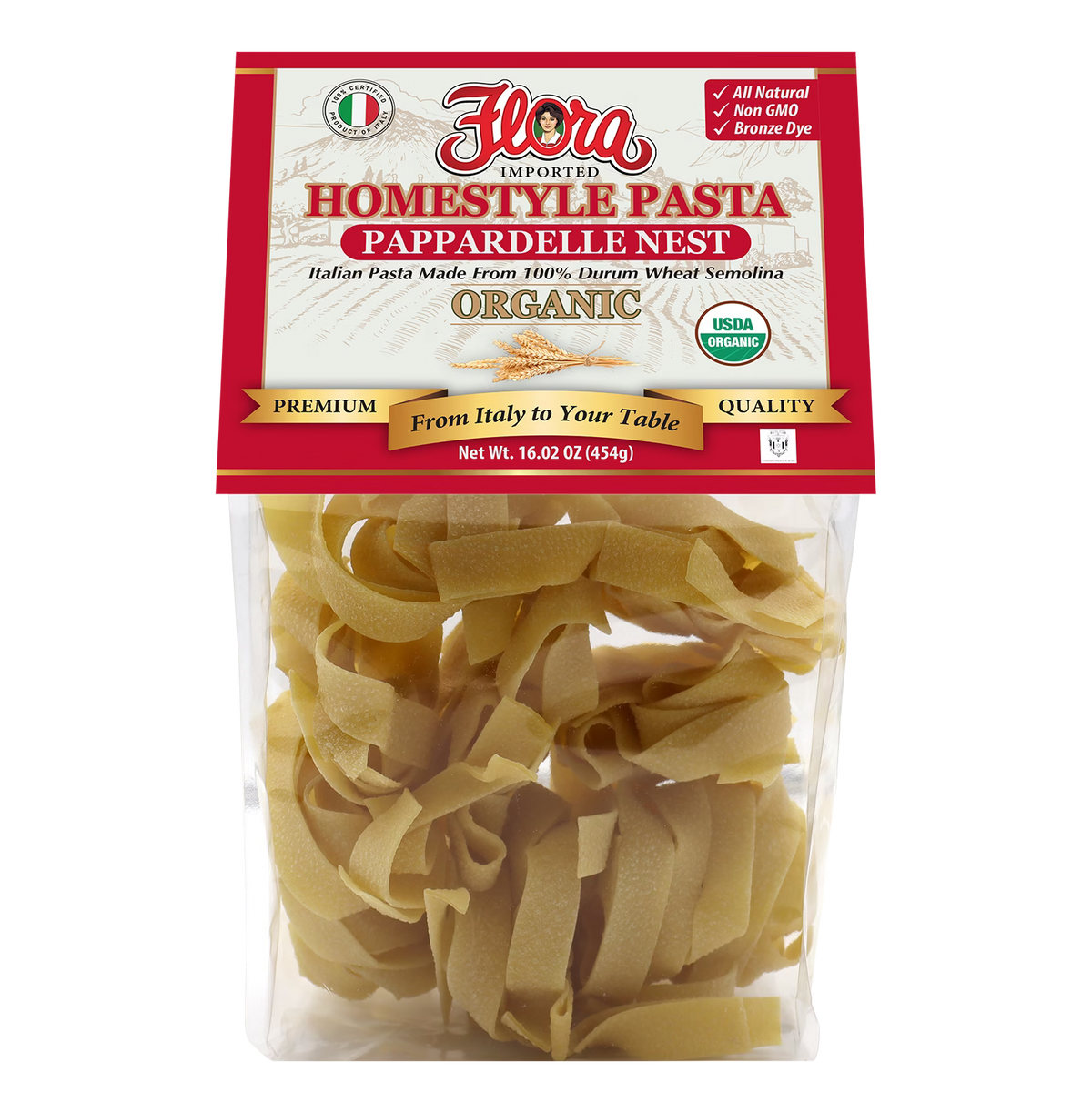 Homestyle Pappardelle Pasta Nest - Organic - 16.02 oz