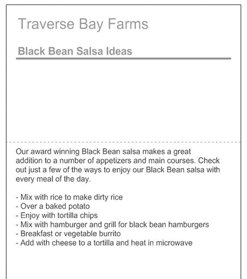 Black Bean Salsa - Medium, 16 oz