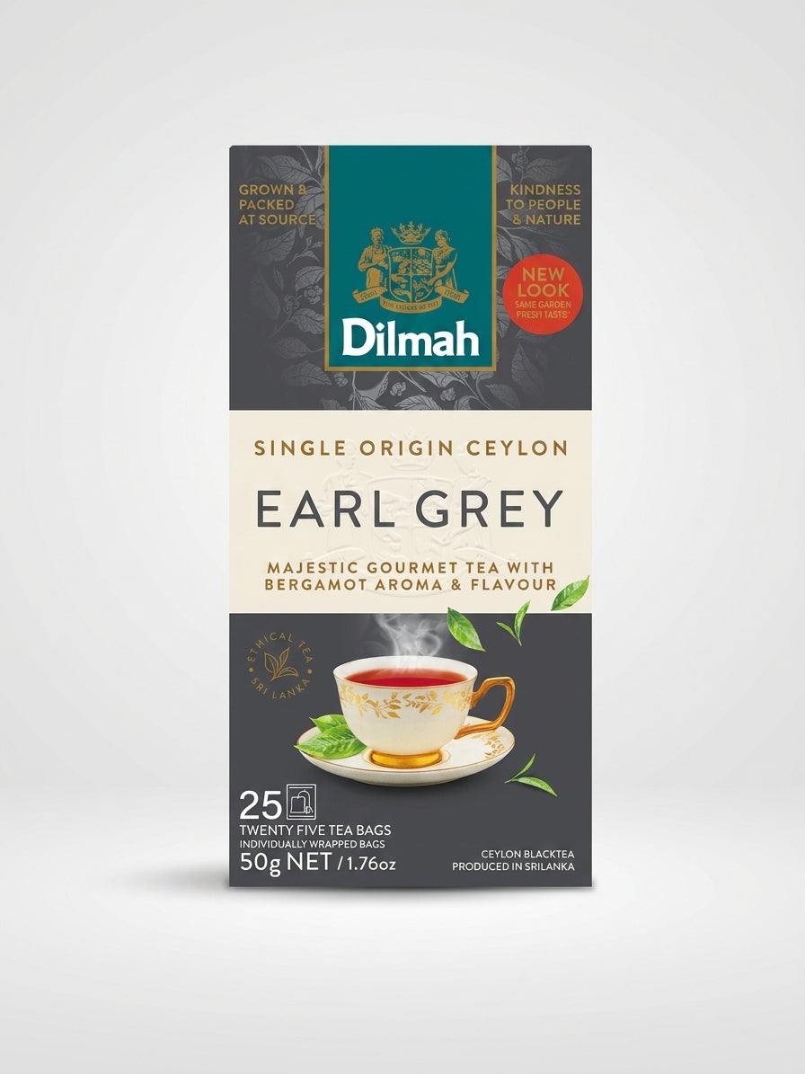 Dilmah Earl Grey Tea 50g (25 Bags) - Single Origin Ceylon Black Tea