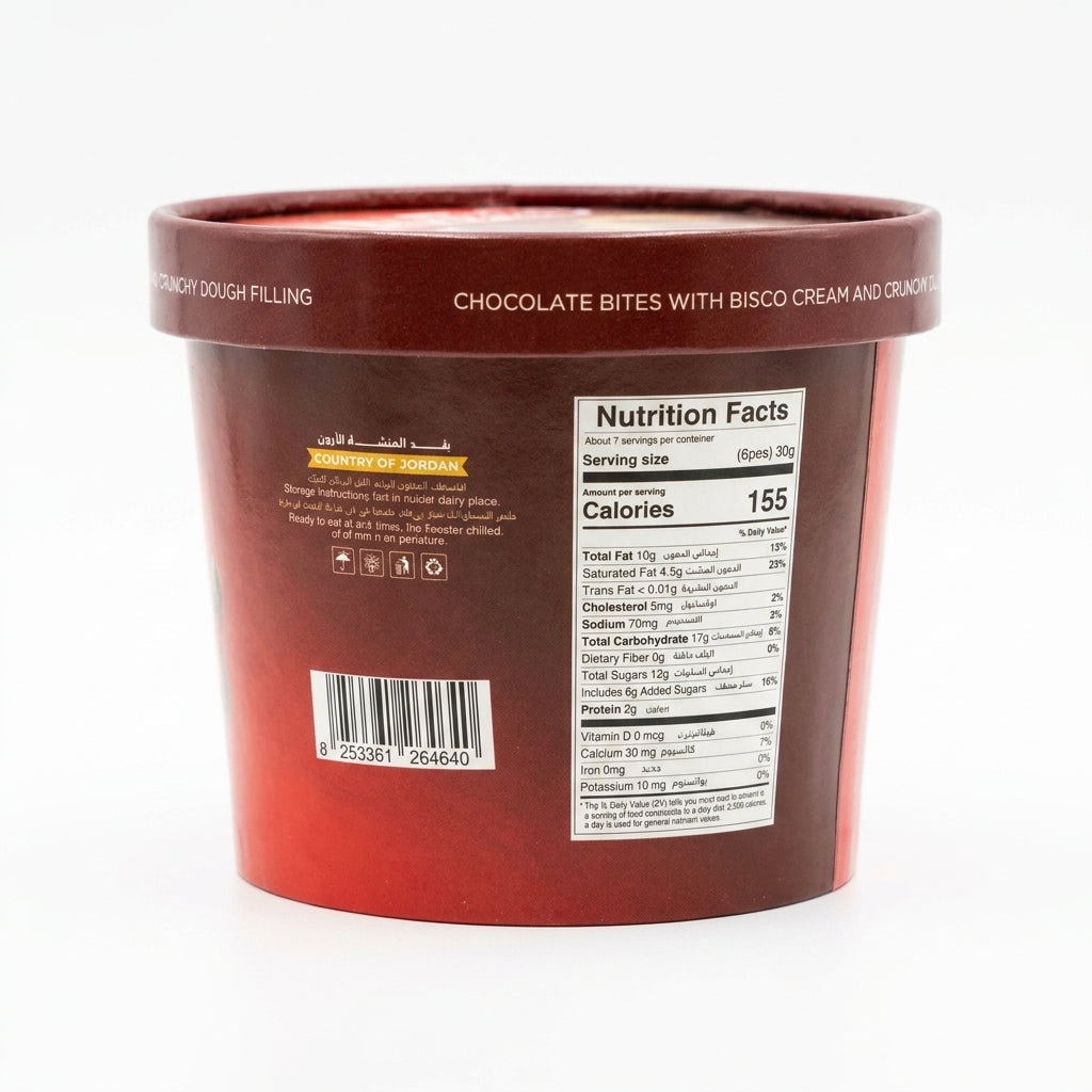 Choco Lake Frozen or Chilled Chocolate 200g - Bisco Cream Cookie Bites