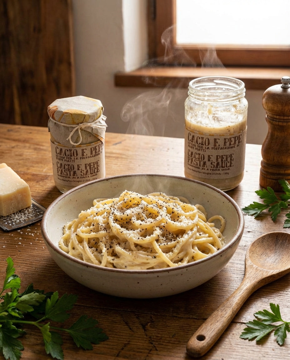 Artigiani dei Sapori, Cacio e Pepe Pasta Sauce, Creamy Cheese and Pepper, 6.3oz (178g)