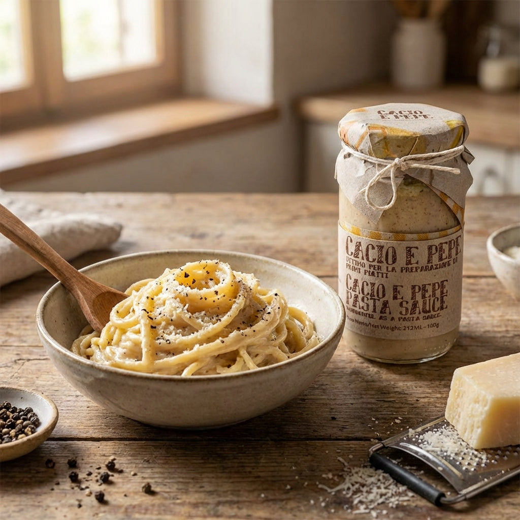 Artigiani dei Sapori, Cacio e Pepe Pasta Sauce, Creamy Cheese and Pepper, 6.3oz (178g)