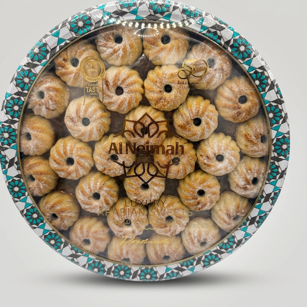 Al Neimah Dates Maamoul Sweets 1000g - Premium Arabian Sugar-Dusted